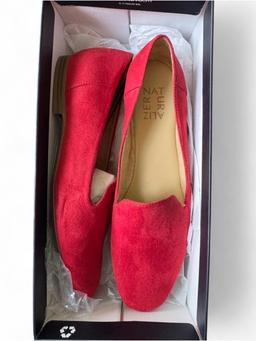 Naturalizer Kit 2 Red Suede Loafers Flats Size 8M NIB